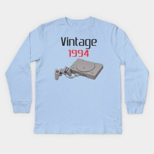 Vintage 1994 - Playstation Kids Long Sleeve T-Shirt